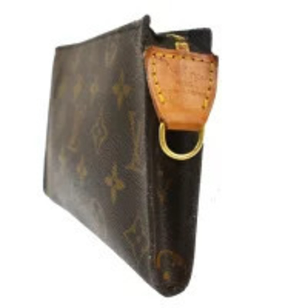 Louis Vuitton bag attached Pouch Clutch leather Bucket Monogram Brown
